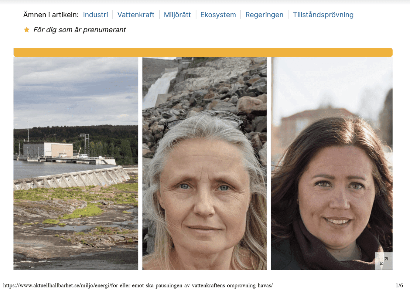 Artikel med ÄlvR i Aktuell Hållbarhet 2024-05-14