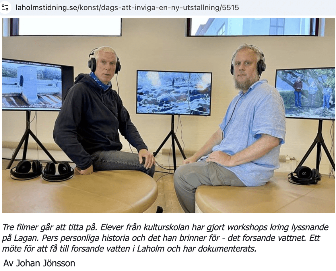 Utställning om vatten i Laholm