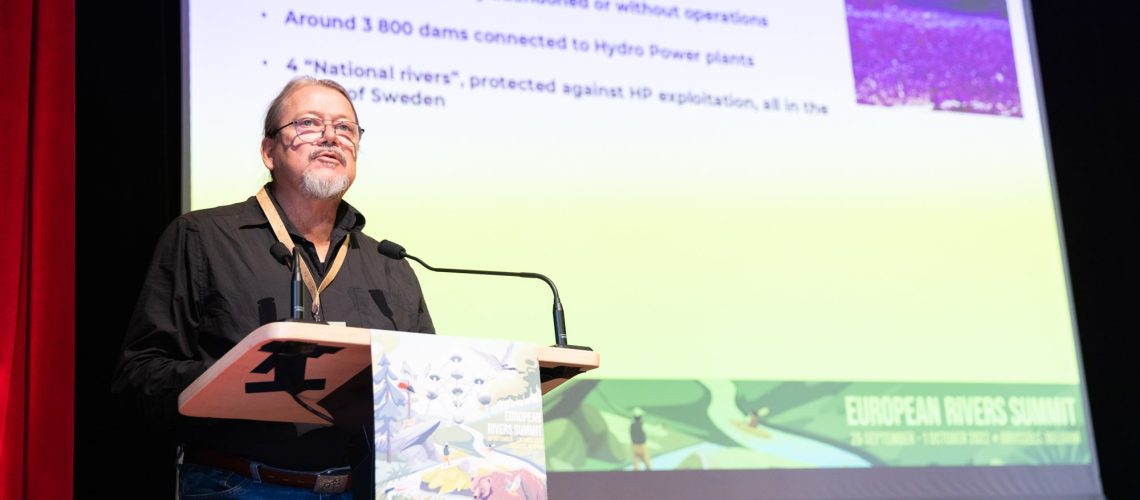 Christer Borg presenterar på European Rivers Summit